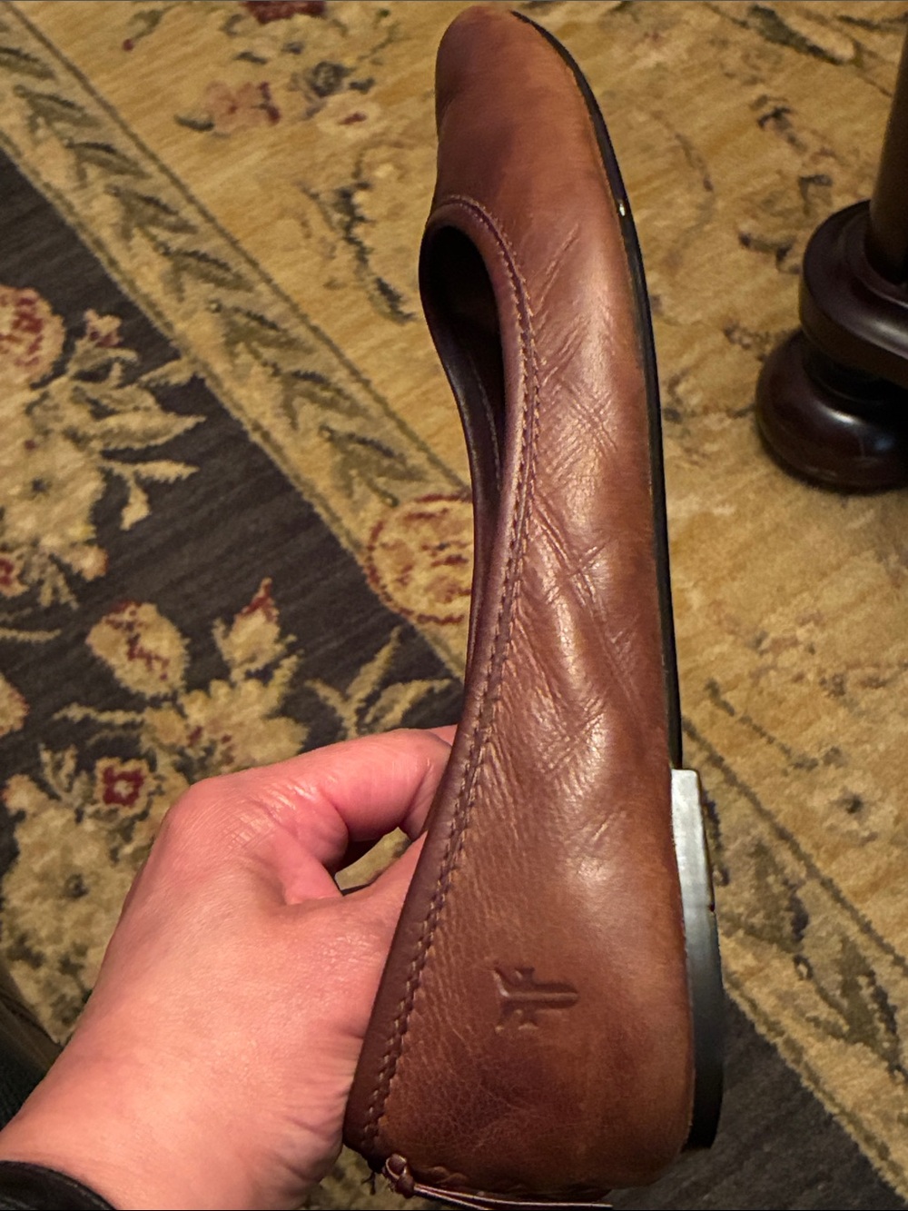 Frye Women's Brown Leather Ballet Core Flats. Size 7.5